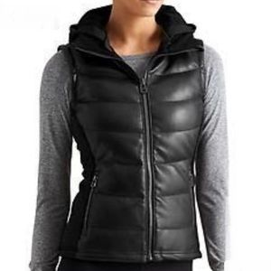 Athleta downbrust lamb leather NWT